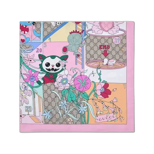 Besties Printed Silk Twill Carré