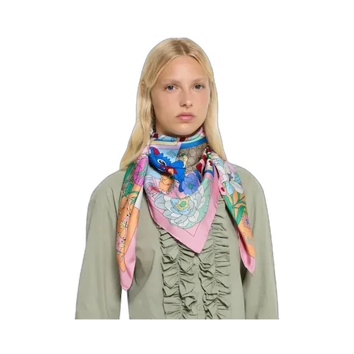 Besties Printed Silk Twill Carré