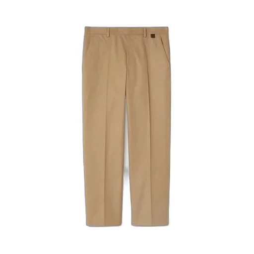 Cotton Twill Trousers With Web Detail