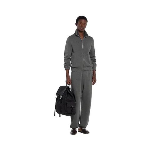 Double Jersey Jacquard Zip Jacket