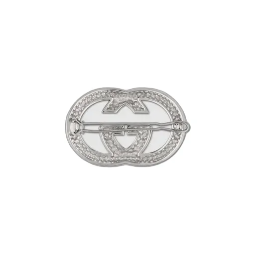 Interlocking G Hair Clip With Crystals