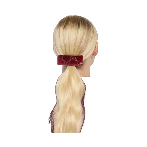 Soft Velvet Hair Clip With Crystals