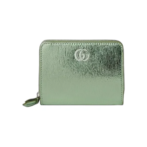 Bi-Colour Gg Marmont Mini Zip Wallet