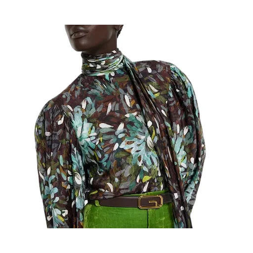 Printed Silk Twill Shirt