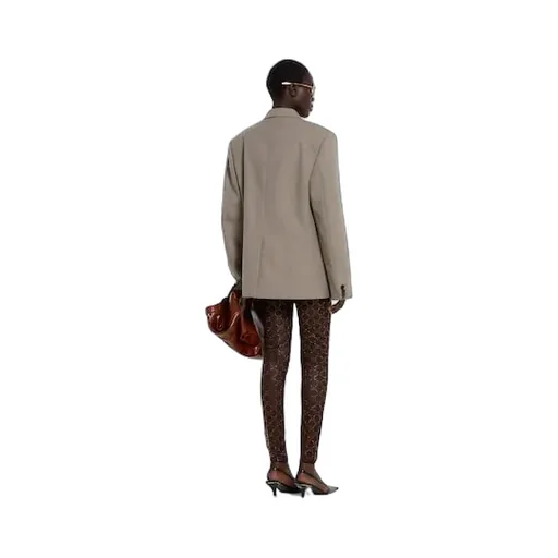 Double-Breasted Wool Mouliné Jacket