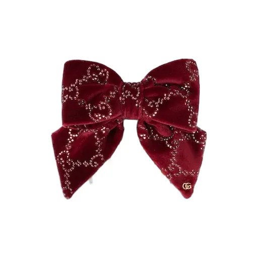 Soft Velvet Hair Slide With Crystals