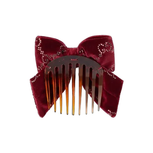 Soft Velvet Hair Slide With Crystals