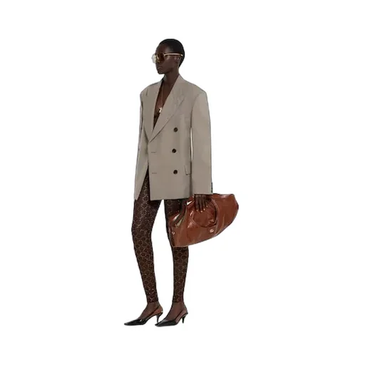 Double-Breasted Wool Mouliné Jacket