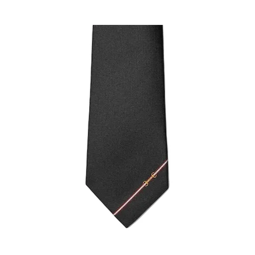 Silk Diagonal Horsebit Jacquard Tie