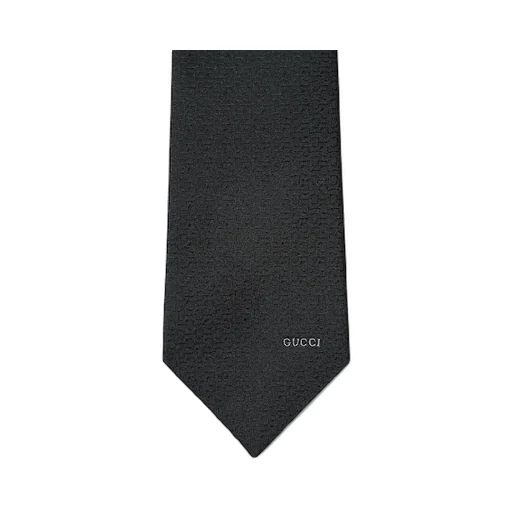 Horsebit Silk Jacquard Tie