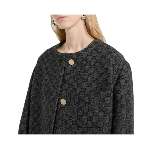 Gg Boutonné Wool Tweed Jacket