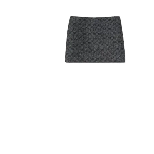 Gg Boutonné Wool Tweed Skirt