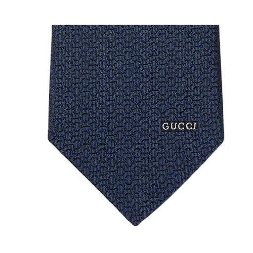 Horsebit Silk Jacquard Tie