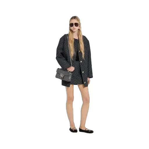 Gg Boutonné Wool Tweed Skirt