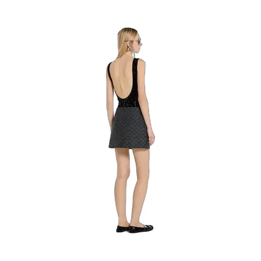 Gg Boutonné Wool Tweed Skirt