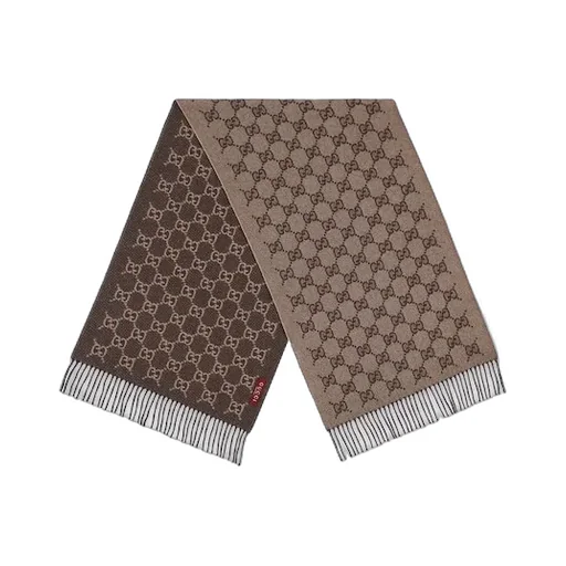 Gg Cashmere Lamé Scarf