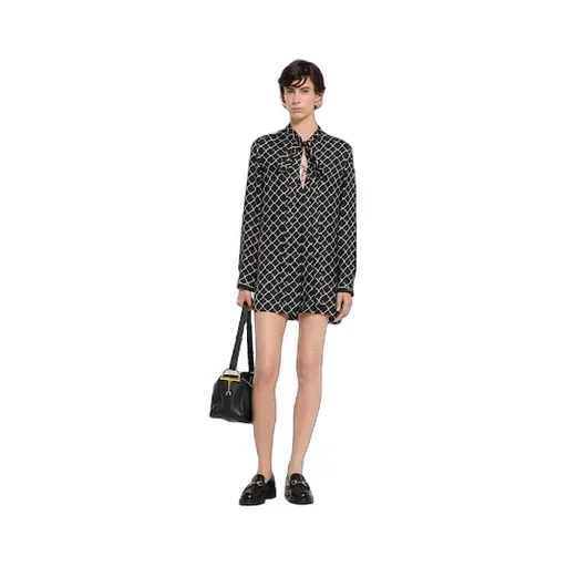 Printed Silk Twill Dress