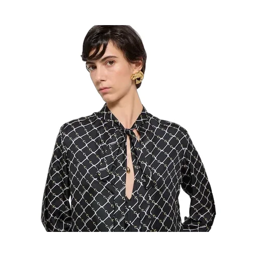Printed Silk Twill Dress