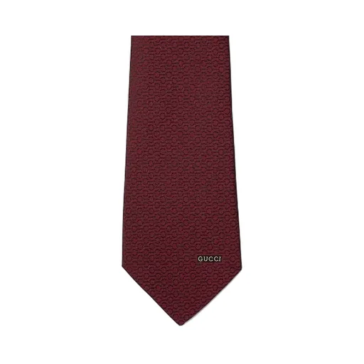 Horsebit Silk Jacquard Tie