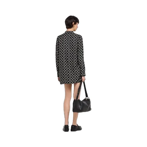 Printed Silk Twill Dress
