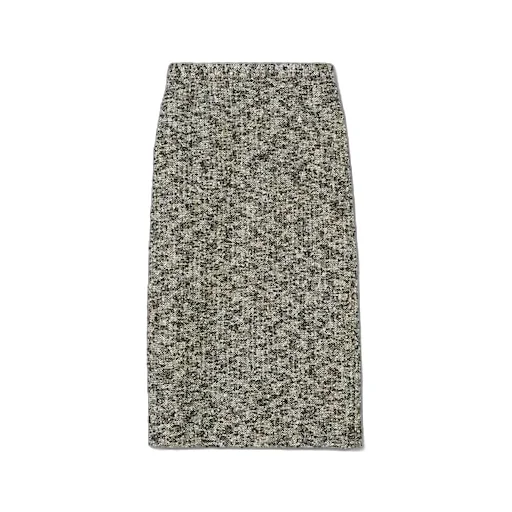 Laminated Bouclé Fabric Skirt