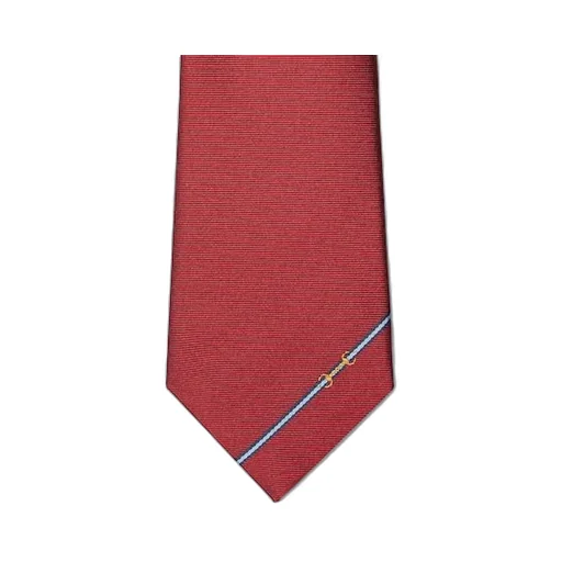 Silk Tie With Horsebit Jacquard