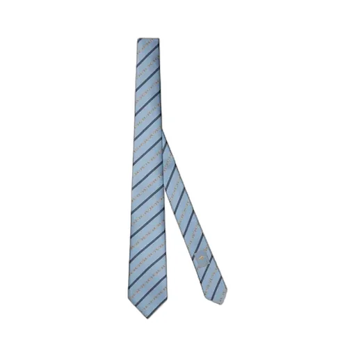 Diagonal Horsebit Silk Jacquard Tie