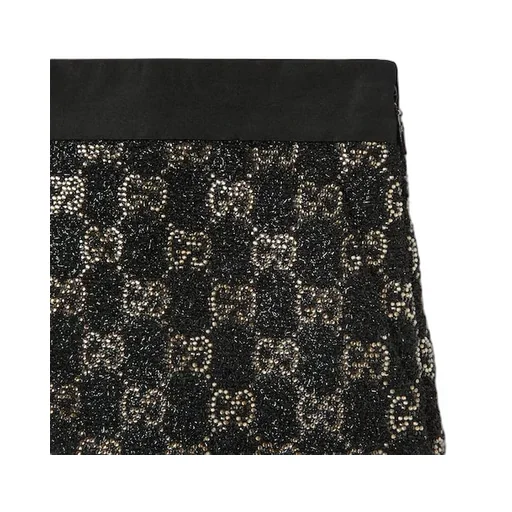 Embroidered Wool Tweed Lamé Shorts