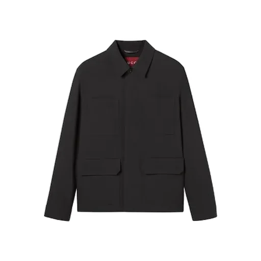 Wool Jacket With Gucci Selvedge Detail