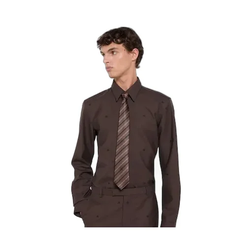 Diagonal Horsebit Silk Jacquard Tie