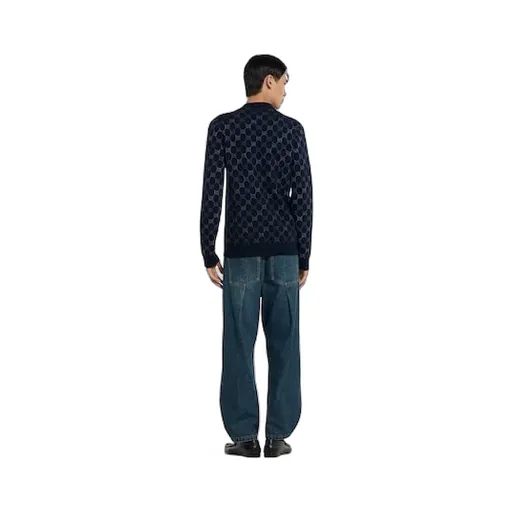 Cotton Denim Trousers With Web
