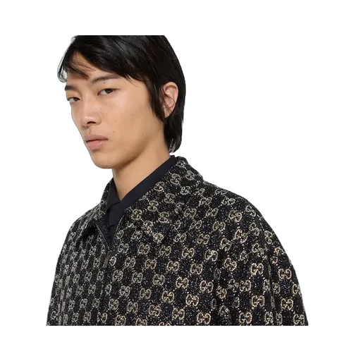 Embroidered Wool Tweed Lamé Jacket