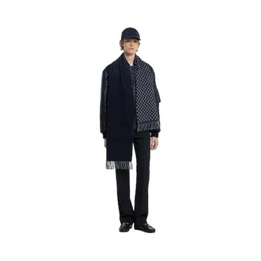 Gg Wool Cashmere Scarf