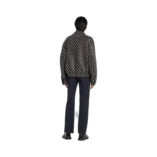 Embroidered Wool Tweed Lamé Jacket
