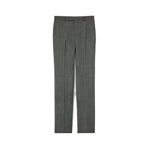 Herringbone Wool Mouliné Trousers