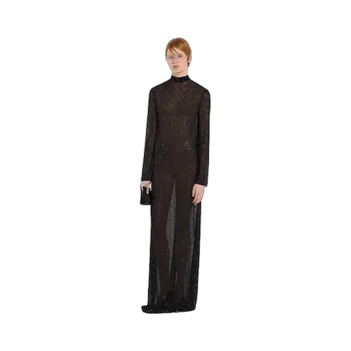 Embroidered Light Silk Georgette Dress