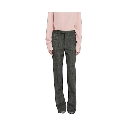 Herringbone Wool Mouliné Trousers