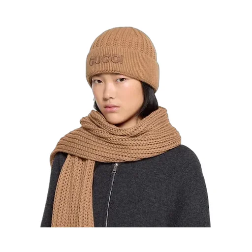 Wool Cashmere Hat With Embroidery