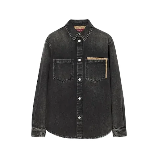 Washed Cotton Denim Shirt