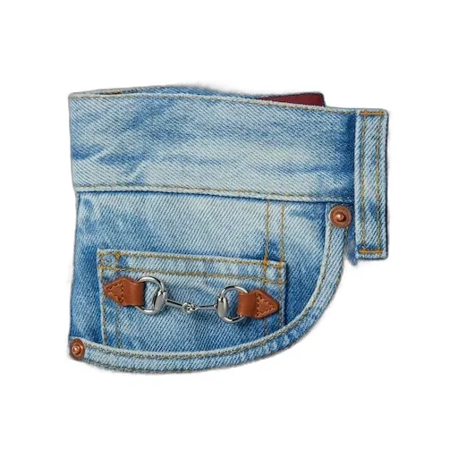 Flared Cotton Denim Trousers