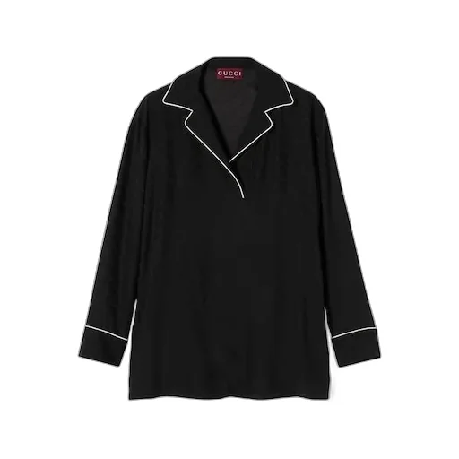 Horsebit Silk Jacquard T-Shirt
