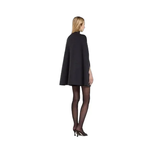 Silk Wool Cape With Horsebit