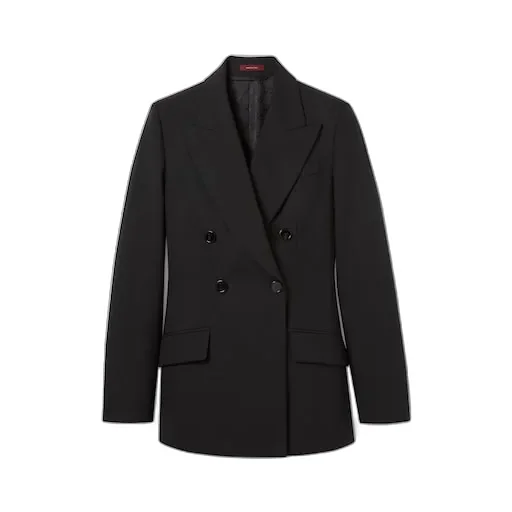 Double-Breasted Light Wool Jacket