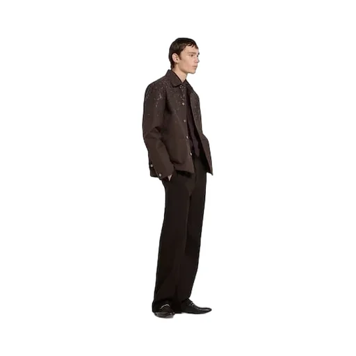 Wool Grain De Poudre Trousers