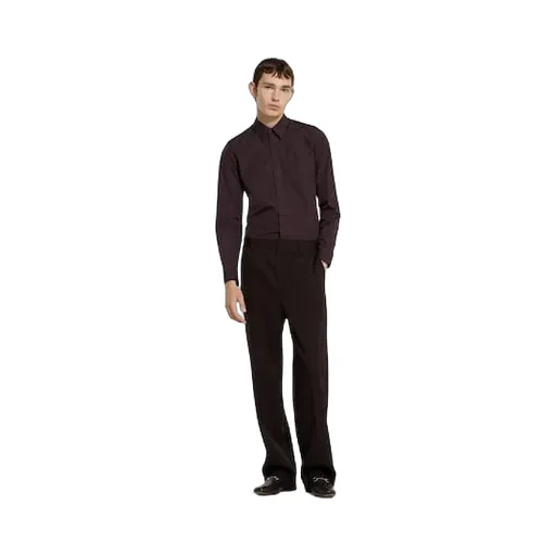 Wool Grain De Poudre Trousers
