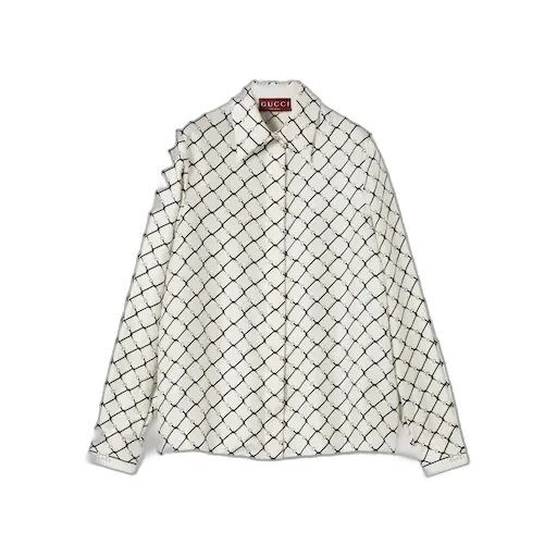 Printed Silk Twill Shirt