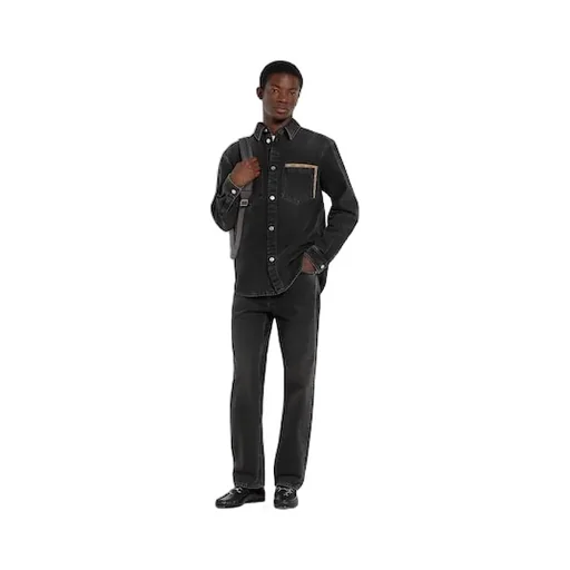 Washed Cotton Denim Trousers