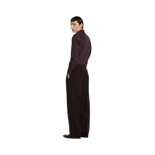 Wool Grain De Poudre Trousers