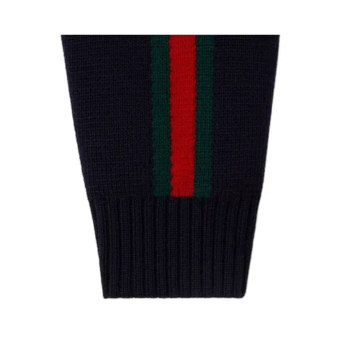 Woven Stitch Knit Wool Zip Jacket