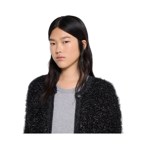 Shiny Chunky Wool Cardigan